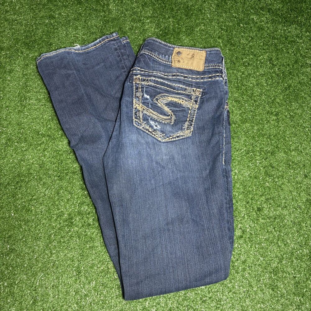 Silver Jeans Co. Suki Women’s 29x33 Medium Wash Denim Curvy Fit Jeans
